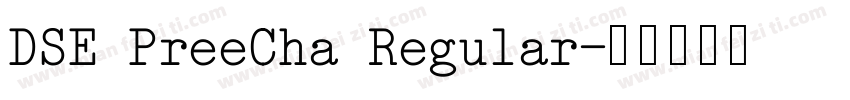 DSE PreeCha Regular字体转换
